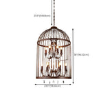 Industrial Black Birdcage Candelabra Crystal Chandelier Image - 12