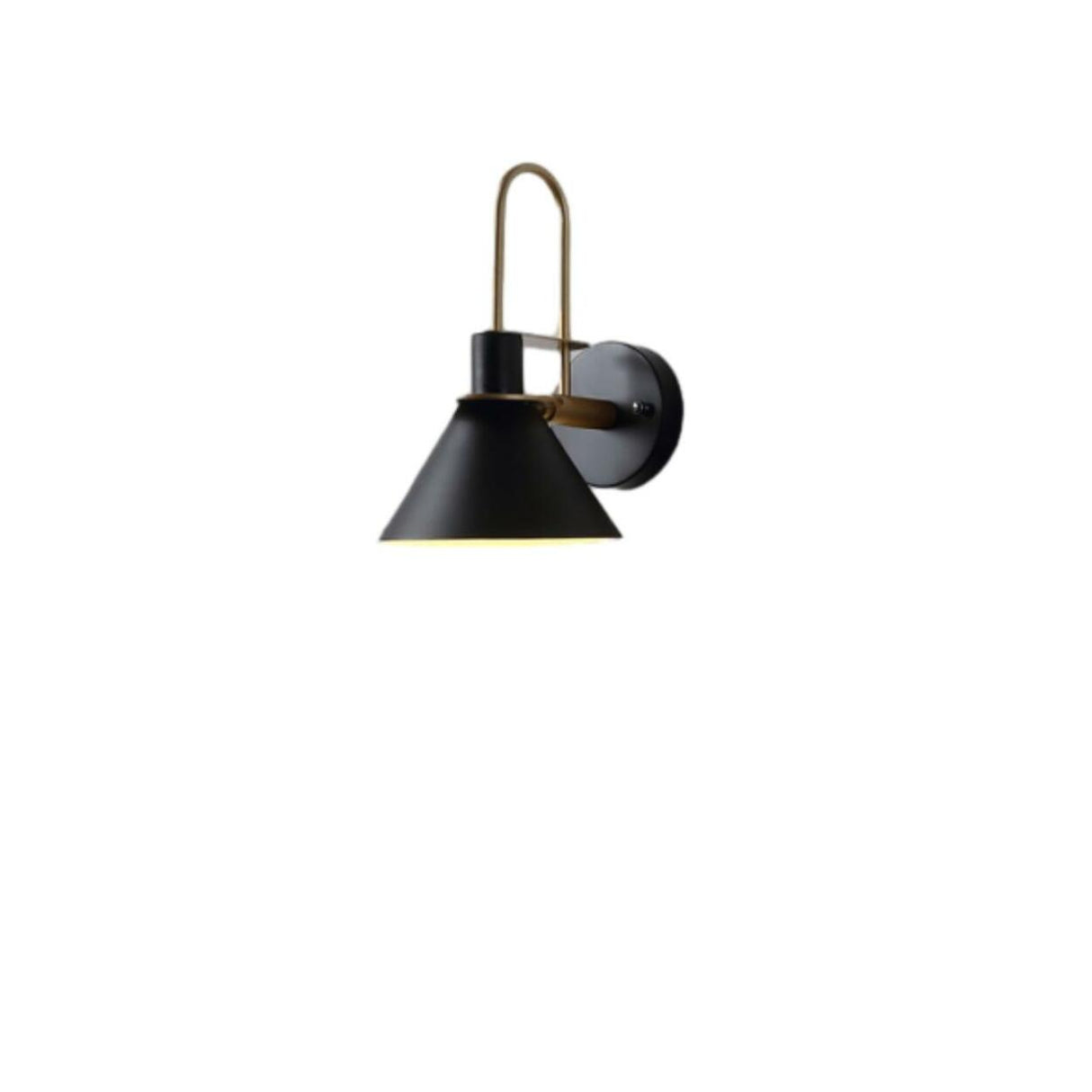 Industrial Black Cone Bedside Metal Wall Sconce Image - 10