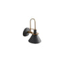 Industrial Black Cone Bedside Metal Wall Sconce Image - 2