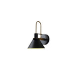 Industrial Black Cone Bedside Metal Wall Sconce Image - 7