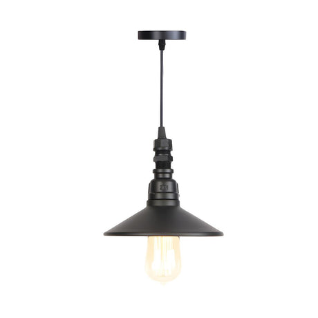 Industrial Black Cone Edison Bulb Pendant Light Image - 2