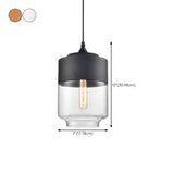 Industrial Black Cylinder Glass Pendant Light Set Image - 19