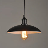 Industrial Black Dome Metal Dining Room Pendant Light Image - 6