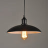 Industrial Black Dome Metal Dining Room Pendant Light Image - 6