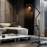 Industrial Black Dome Metallic Faucet LED Floor Lamp Image - 1