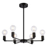 Industrial Black Exposed Bulbs Chandelier Adjustable Height Image - 5