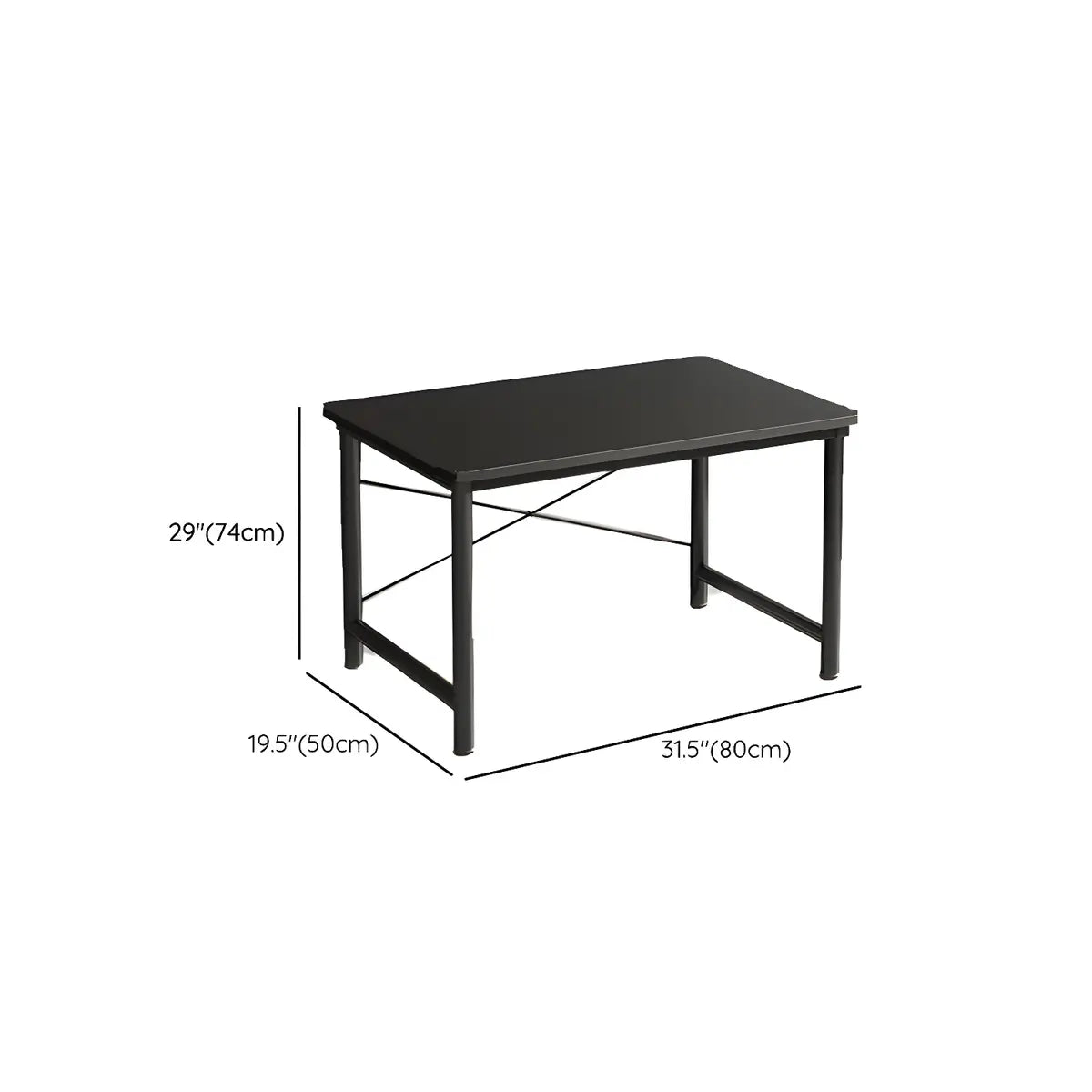 Industrial Black Exterior Shelf Wood Sled Gaming Desk Image - 21