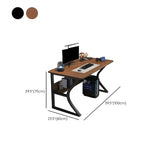 Industrial Black Exterior Shelf Wood Sled Gaming Desk Image - 31