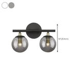 Industrial Black Globe Glass 3 Light Vanity Fixture Image - 11