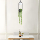 Industrial Black Green Hanging Plant Dining Room Pendant Light Image - 1