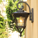 Industrial Black Metal Exterior Wall Lantern Light Image - 1