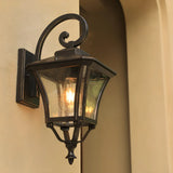 Industrial Black Metal Exterior Wall Lantern Light Image - 11