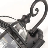 Industrial Black Metal LED Exterior Wall Lantern Light Image - 9