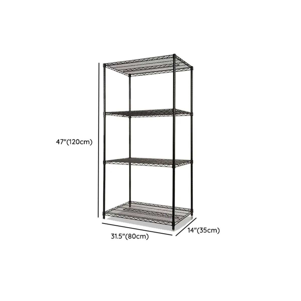 Industrial Black Rectangle Metal 4 Tiers Plant Stand Image - 10