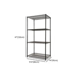 Industrial Black Rectangle Metal 4 Tiers Plant Stand Image - 10