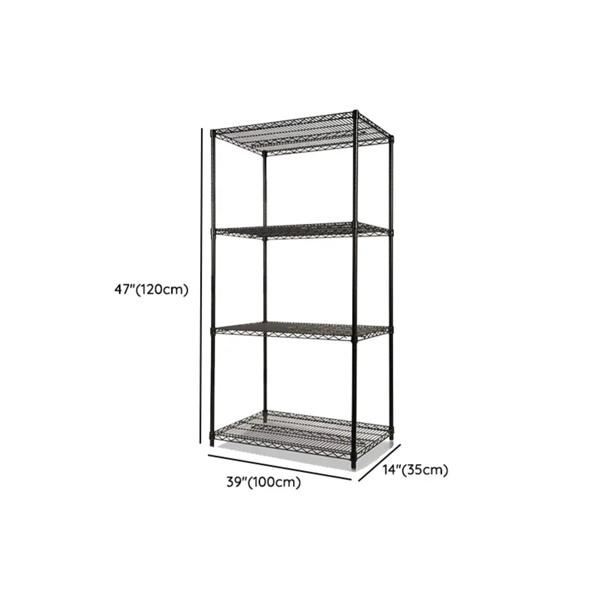 Industrial Black Rectangle Metal 4 Tiers Plant Stand Image - 11