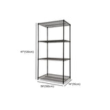 Industrial Black Rectangle Metal 4 Tiers Plant Stand Image - 11