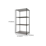 Industrial Black Rectangle Metal 4 Tiers Plant Stand Image - 12