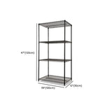 Industrial Black Rectangle Metal 4 Tiers Plant Stand Image - 13