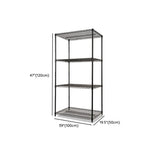 Industrial Black Rectangle Metal 4 Tiers Plant Stand Image - 14