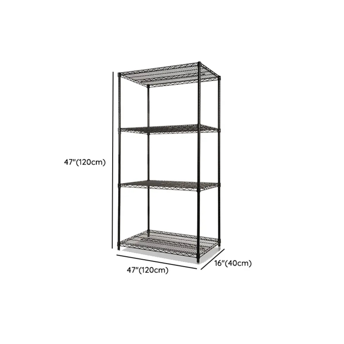 Industrial Black Rectangle Metal 4 Tiers Plant Stand Image - 15