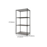 Industrial Black Rectangle Metal 4 Tiers Plant Stand Image - 15