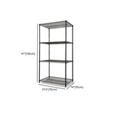 Industrial Black Rectangle Metal 4 Tiers Plant Stand Image - 16