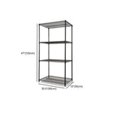 Industrial Black Rectangle Metal 4 Tiers Plant Stand Image - 18