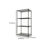 Industrial Black Rectangle Metal 4 Tiers Plant Stand Image - 20