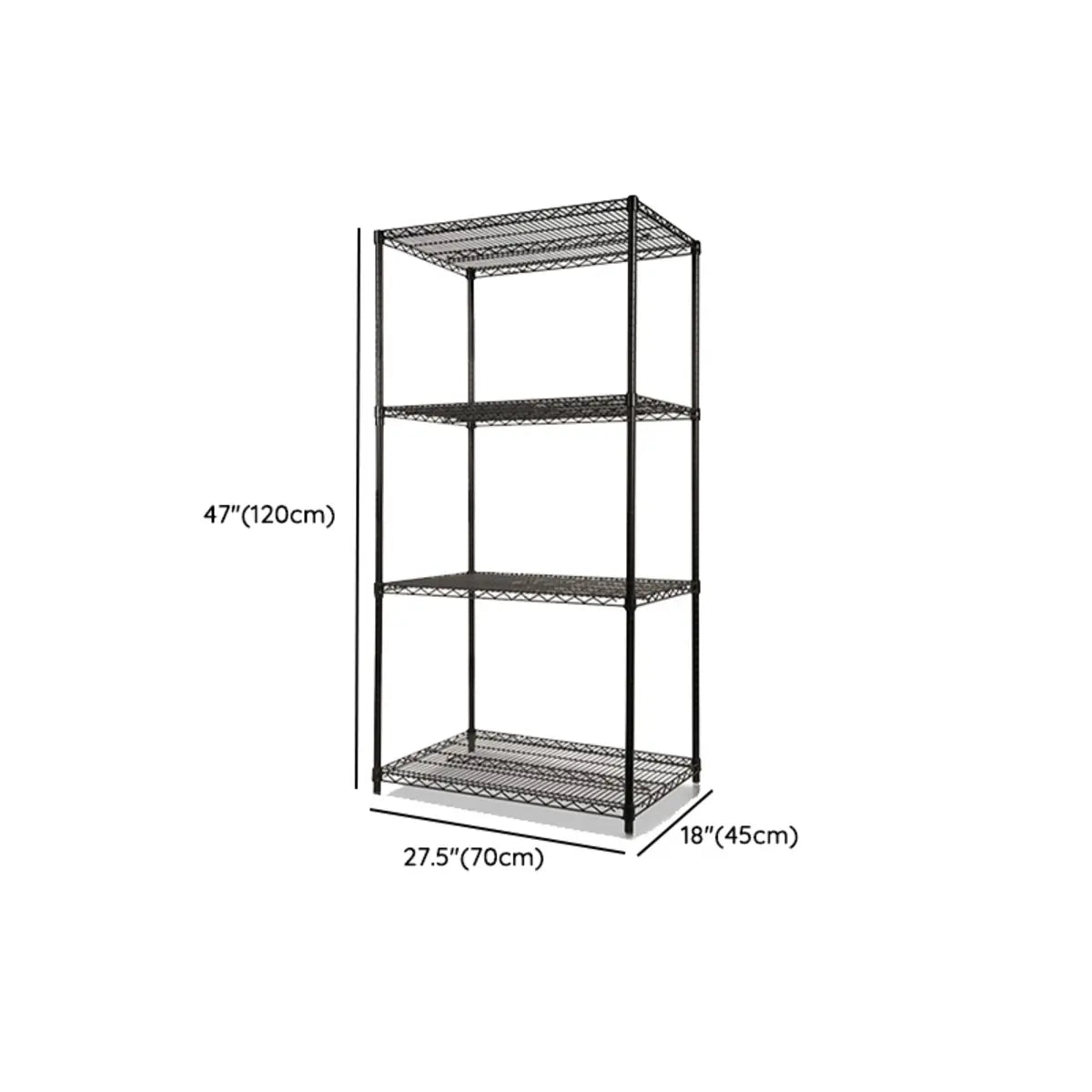 Industrial Black Rectangle Metal 4 Tiers Plant Stand Image - 21