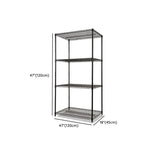 Industrial Black Rectangle Metal 4 Tiers Plant Stand Image - 23