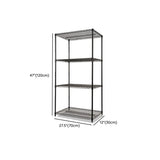 Industrial Black Rectangle Metal 4 Tiers Plant Stand Image - 24