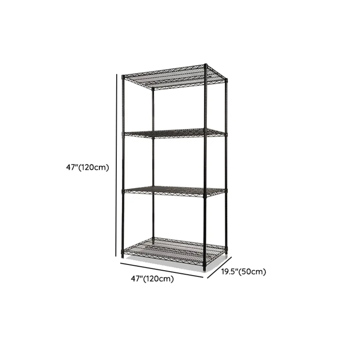 Industrial Black Rectangle Metal 4 Tiers Plant Stand Image - 26