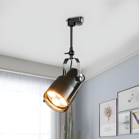 Industrial Black Rotatable LED Semi-Flush Mount Light Image - 1