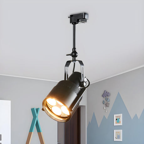 Industrial Black Rotatable LED Semi-Flush Mount Light Image - 2