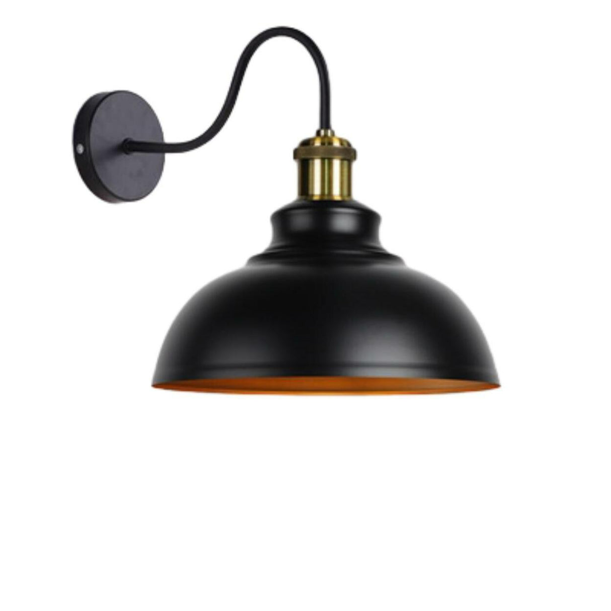 Industrial Black Scalloped Metal Wall Sconce Light Image - 7