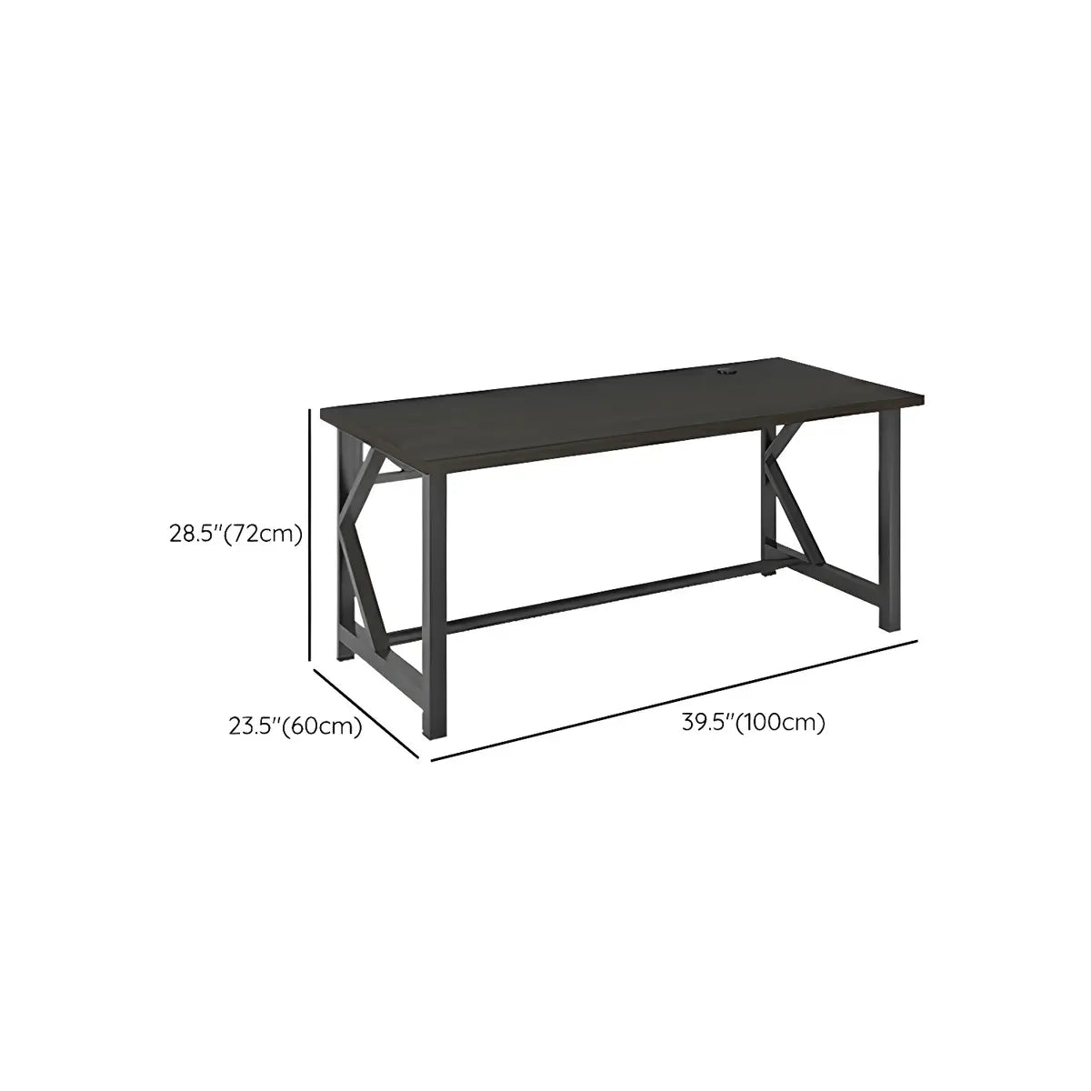 Industrial Black Shelving Steel Trestle Gaming Desk 