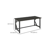 Industrial Black Shelving Steel Trestle Gaming Desk #size