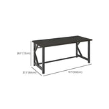 Industrial Black Shelving Steel Trestle Gaming Desk Image - 14