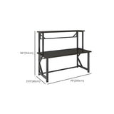 Industrial Black Shelving Steel Trestle Gaming Desk Image - 16