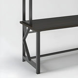 Industrial Black Shelving Steel Trestle Gaming Desk Image - 4