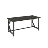 Industrial Black Shelving Steel Trestle Gaming Desk Image - 9