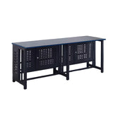 Industrial Black Storage Metal H-Shape Computer Desk Image - 6