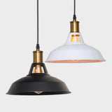 Industrial Brass Metal Round Vaulted Pendant Light Image - 6