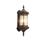 Industrial Brown Geometric Glass Exterior Wall Light Image - 6