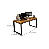 Industrial Brown Wood Pine Metal Sledge Gaming Desk Image - 13