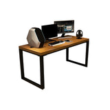 Industrial Brown Wood Pine Metal Sledge Gaming Desk Image - 5