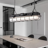 Industrial Cage and Chain Suspension Island Light Image - 3