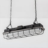 Industrial Cage and Chain Suspension Island Light Image - 8