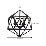 Industrial Cage Black Metal Candle Restaurant Chandelier Image - 17